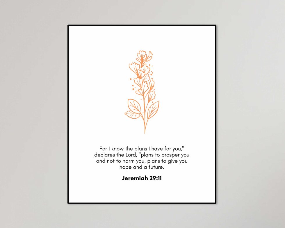 Customizable Bible Verse Wall Art. Printable Wall Art